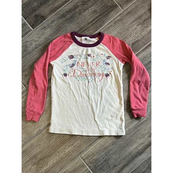 Tea Collection Graphic Tee Never Stop Dreaming‎ Bird Top Size 6 - Picture 1 of 5